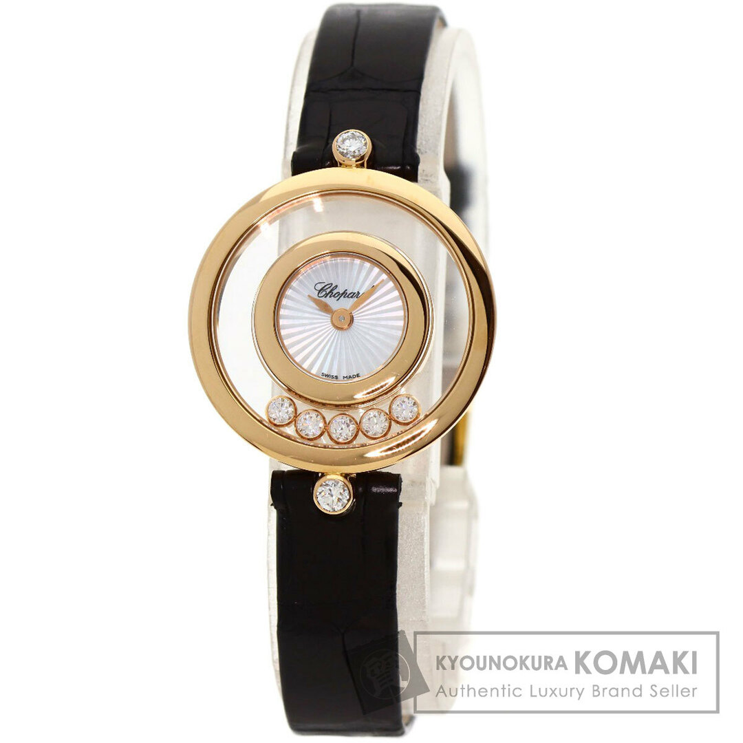 Chopard(ショパール)のChopard 209415-5001 ハッピーダイヤモンド  腕時計 K18PG 革 レディース レディースのファッション小物(腕時計)の商品写真