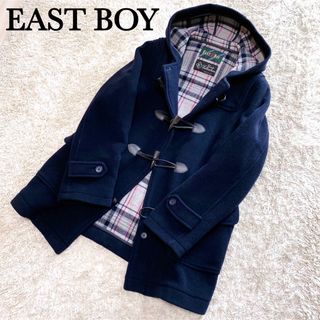 希少色 EAST BOY チェック ダッフルコート フーデットコート レッド 赤