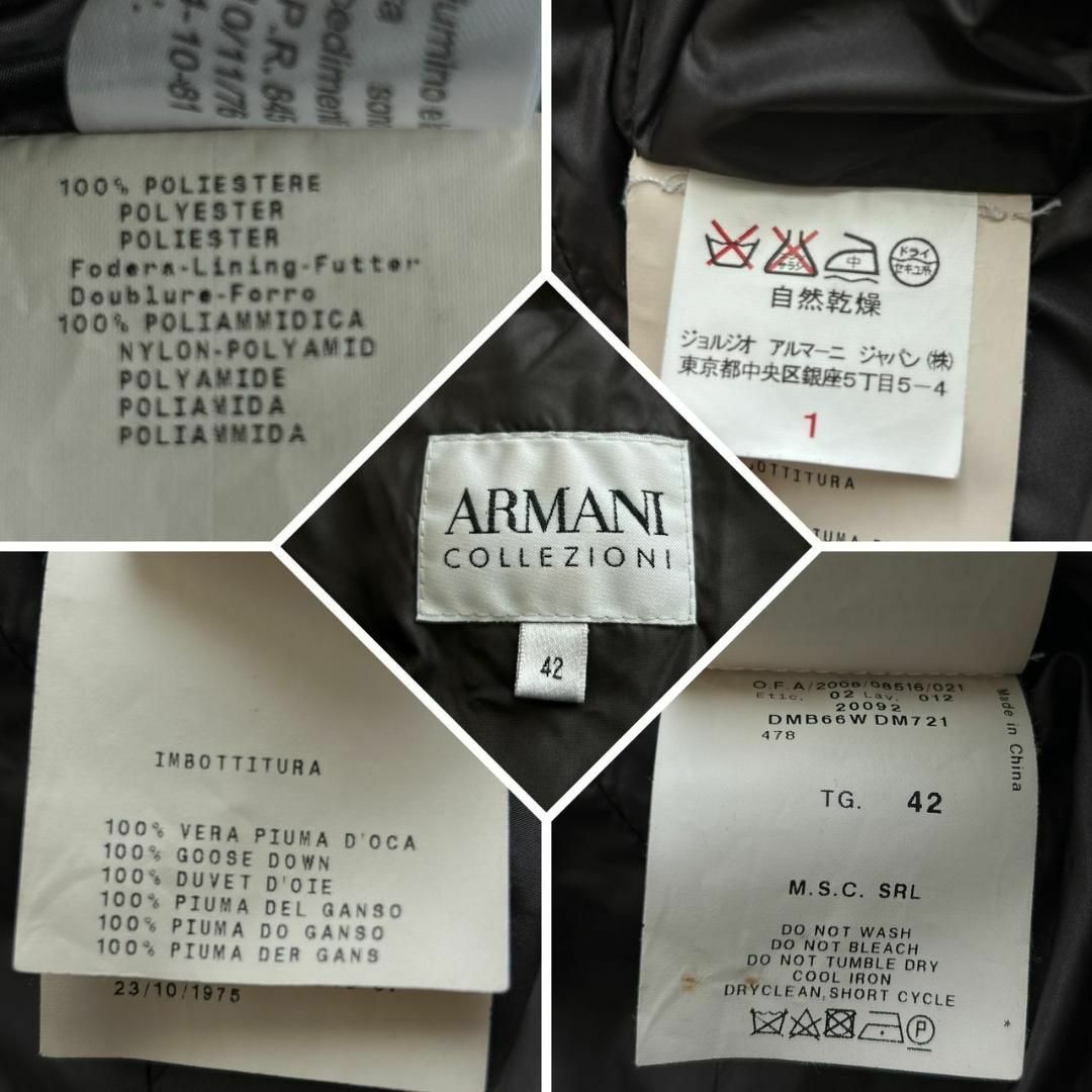 ARMANI COLLEZIONI 高級グースダウンコートサイズ42 9