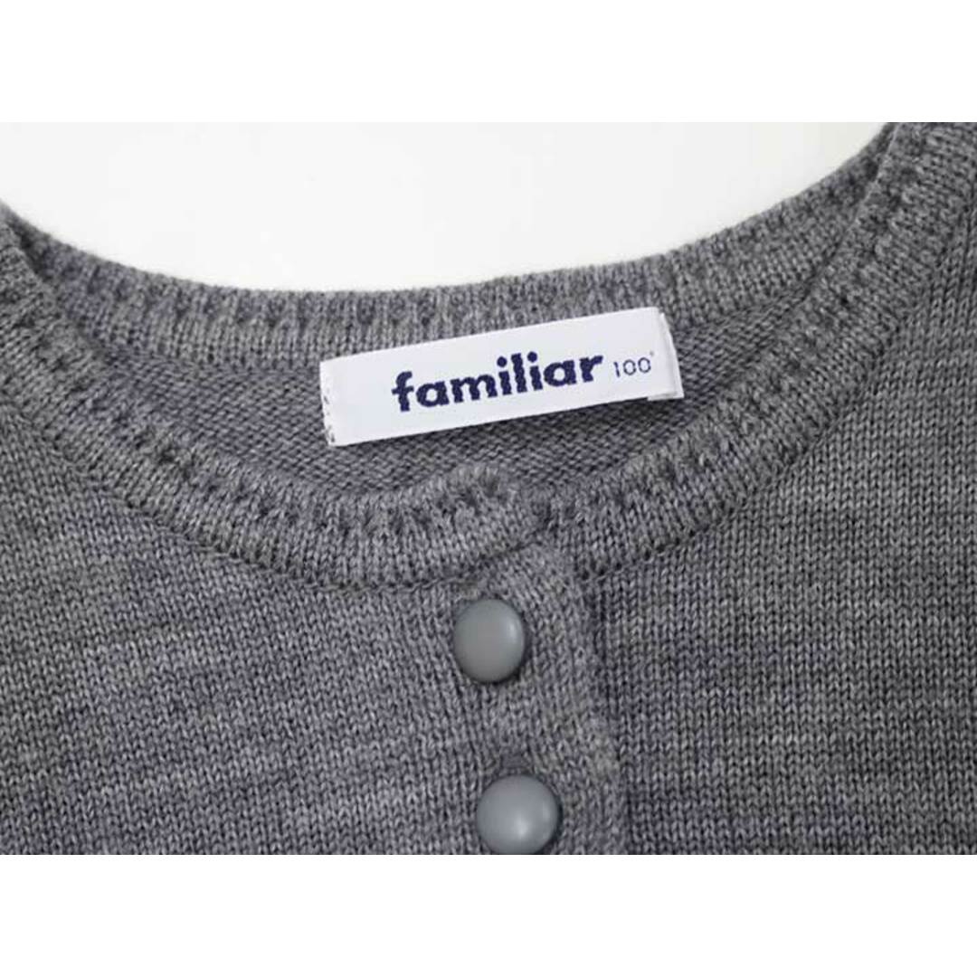 familiar(ファミリア)の【新入荷!】現行◇ファミリア/familiar◇100cm ボレロ グレー フォーマル お受験 見学会 説明会 入園式 結婚式 発表会 謝恩会 冠婚葬祭【中古】子供服 キッズ kids 女の子 607032 キッズ/ベビー/マタニティのキッズ服女の子用(90cm~)(カーディガン)の商品写真