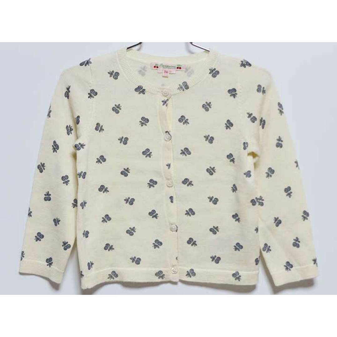 ボンポワン BONPOINT‡95cm カーディガン 白×グレー子供服 キッズ kids ボンポワン BONPOINT‡95cm カーディガン 白×グレー子供服 キッズ kids