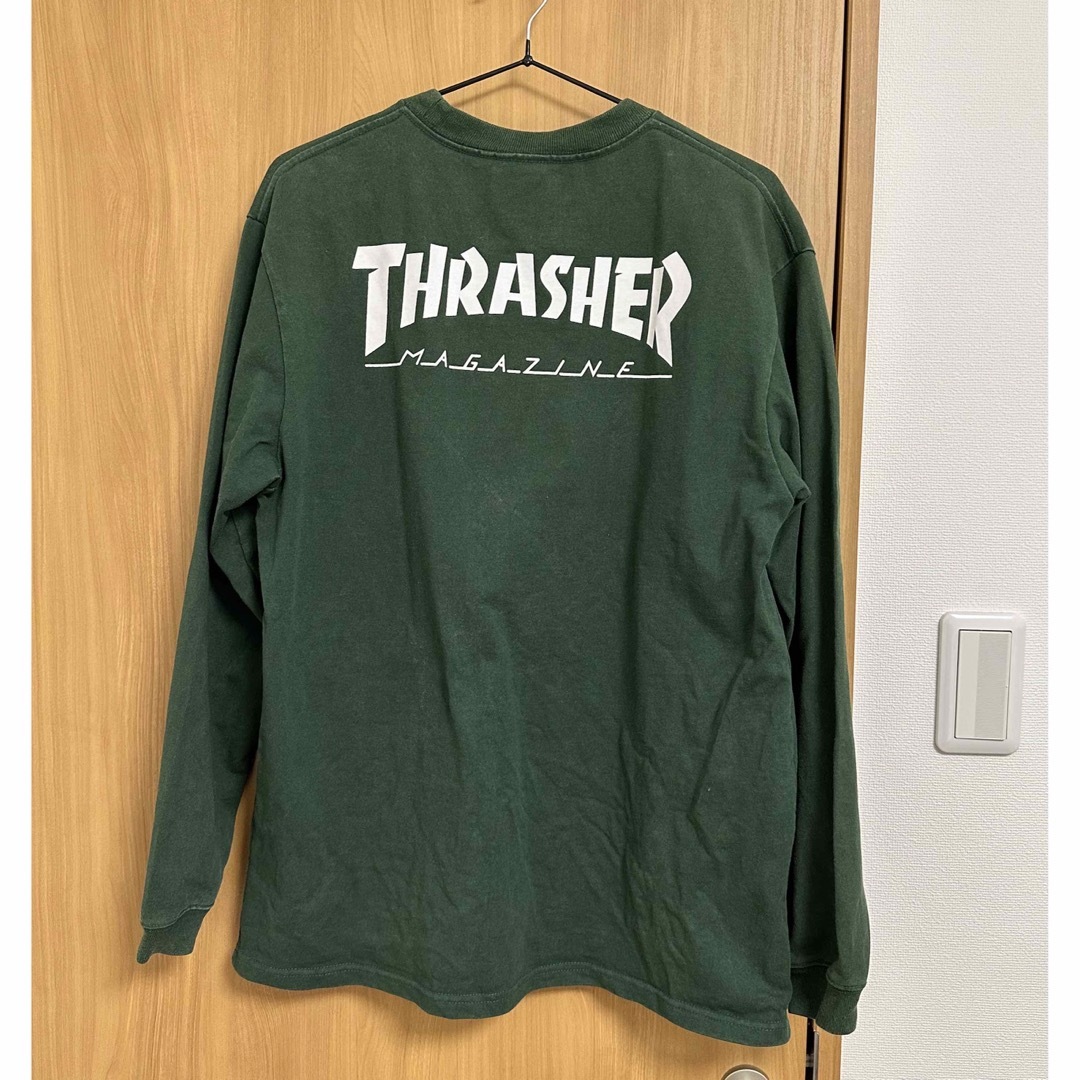 THRASHER(スラッシャー)のTHRASHER バックプリント ロンT グリーン メンズのトップス(Tシャツ/カットソー(七分/長袖))の商品写真