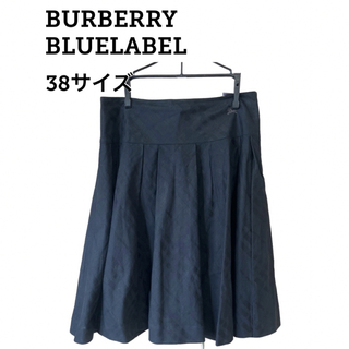 バーバリーブルーレーベル(BURBERRY BLUE LABEL)のバーバリー ブラック プリーツ スカート ひざ丈 BURBERRY(ひざ丈スカート)