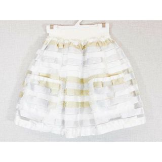 【新規値下げ!】[ミミソル/mimisol]128cm スカート 白×ゴールド系【中古】子供服 キッズ kids 女の子 春夏 304032(スカート)