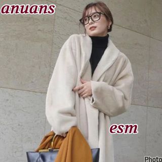 アニュアンス(ánuans)のanuans リバーシブルエコファーコート (毛皮/ファーコート)