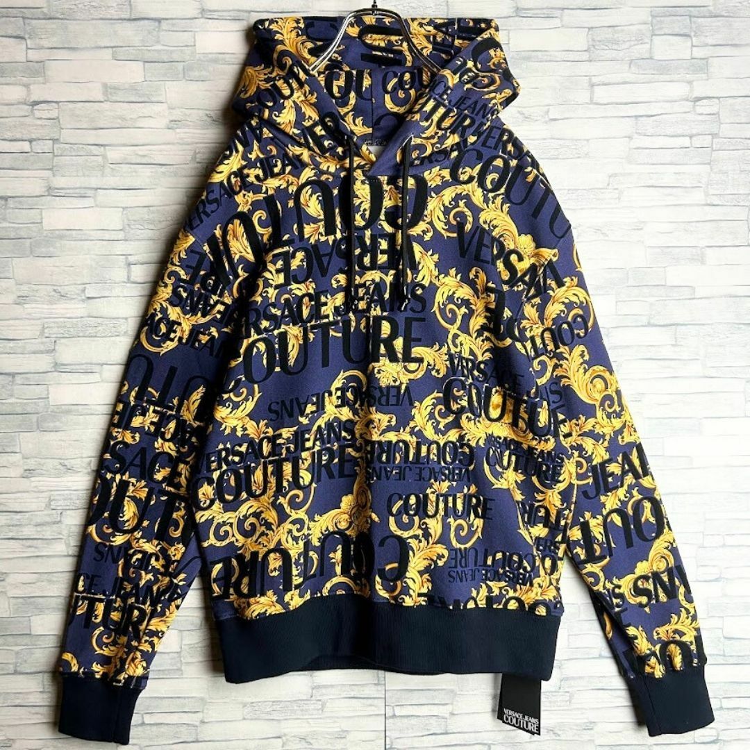 VERSACE(ヴェルサーチ)の【新品】圧巻/王道 ヴェルサーチジーンズクチュール高級パーカービッグシルエット メンズのトップス(パーカー)の商品写真