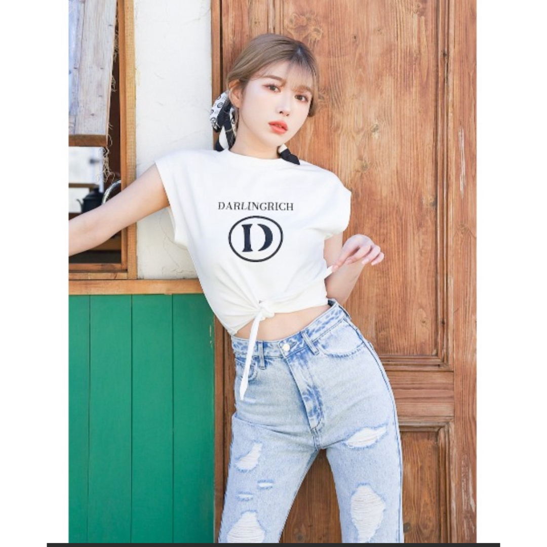 Darich(ダーリッチ)のデザインボックスTシャツ レディースのトップス(Tシャツ(半袖/袖なし))の商品写真