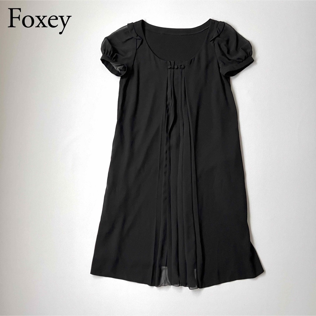 美品　FOXEY NEW YORK フォクシー　ドレス　フレアワンピース　レース