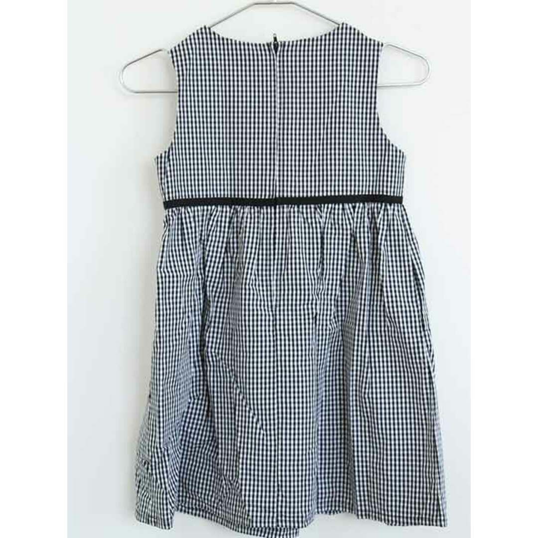 BeBe(ベベ)の†ベベ/BeBe†120cm ノースリーブワンピース/ジャンパースカート 白×黒【中古】子供服 キッズ kids 女の子 夏 036032 キッズ/ベビー/マタニティのキッズ服女の子用(90cm~)(ワンピース)の商品写真