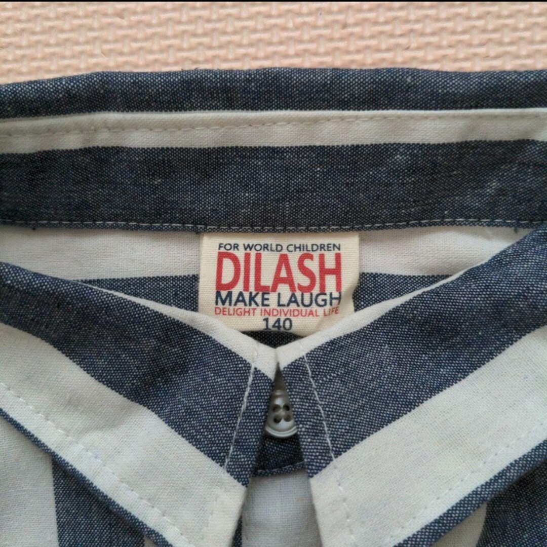 DILASH(ディラッシュ)のディラッシュ　ストライプシャツ　140 キッズ/ベビー/マタニティのキッズ服男の子用(90cm~)(ブラウス)の商品写真