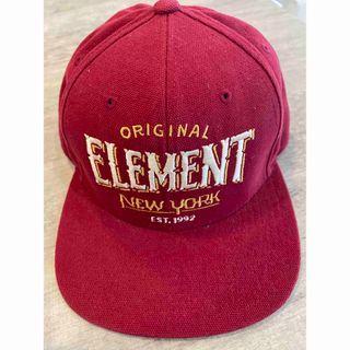 スターター(STARTER)のStarter×Element crownsコラボキャップ　赤(キャップ)