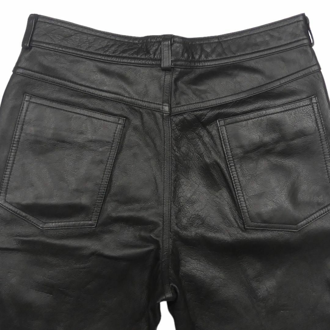 V-MEN - レザーパンツ バイク 本革 メンズ 黒 W32 革パンツ 本皮 V-MEN - レザーパンツ バイク 本革 メンズ 黒 W32 革パンツ 本皮