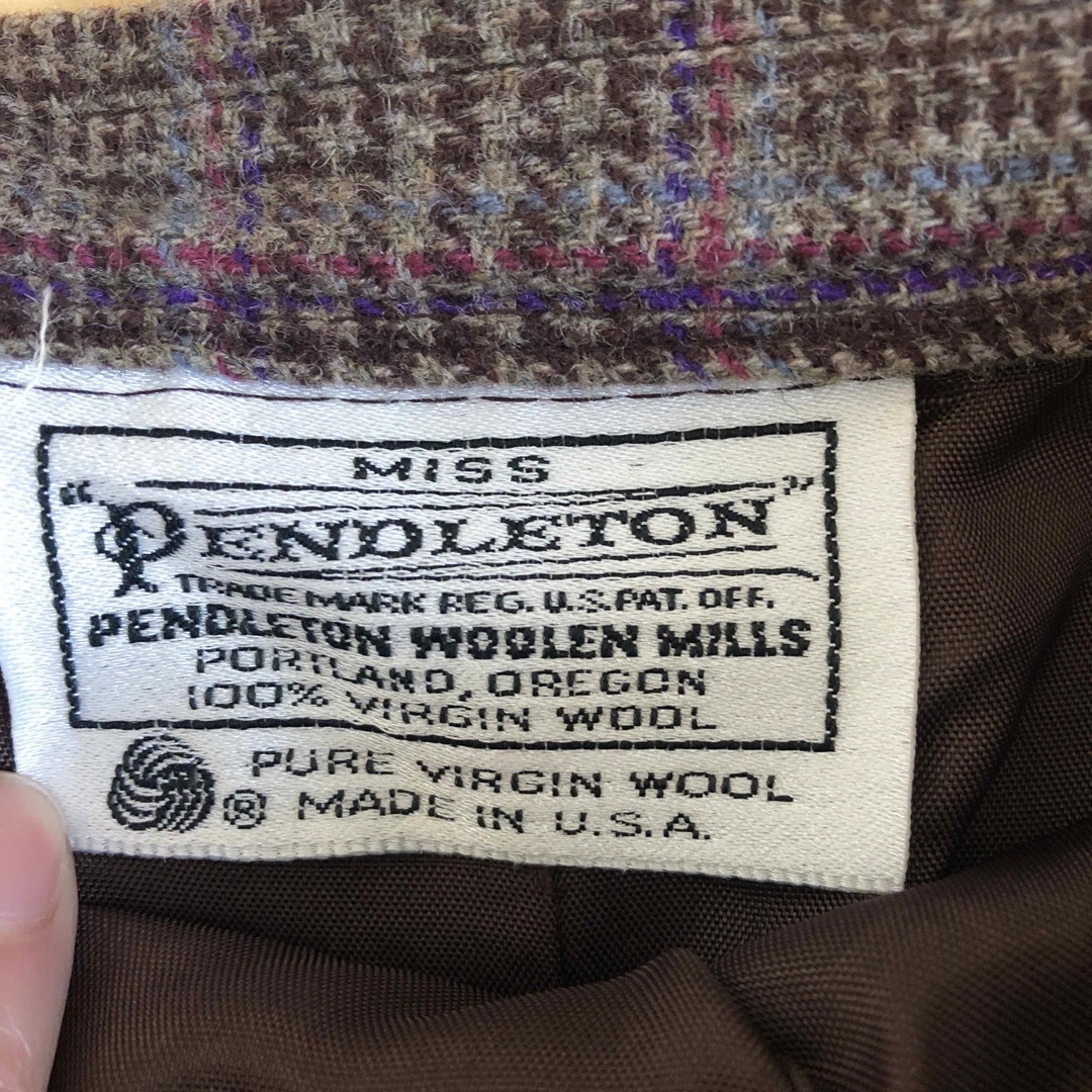 PENDLETON(ペンドルトン)の【USA製】ペンドルトン　ヴィンテージ　チェックスカート レディースのスカート(ロングスカート)の商品写真