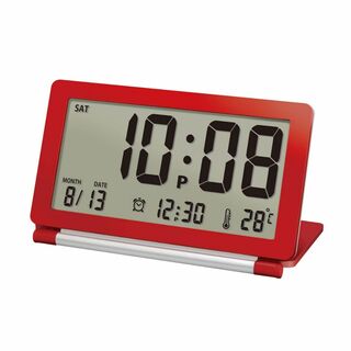 誠時(セイジ) 目覚まし時計 Piatto RED 温度計付 ピアット レッド (置時計)