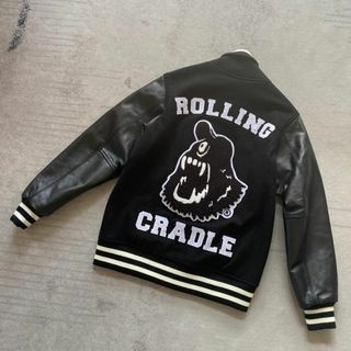 ROLLING CRADLE スタジャン S レザー バックロゴ-