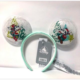 ディズニー(Disney)の日本未発売☆ミッキー＆ミニー　クリスマス　スノードームカチューシャ(カチューシャ)