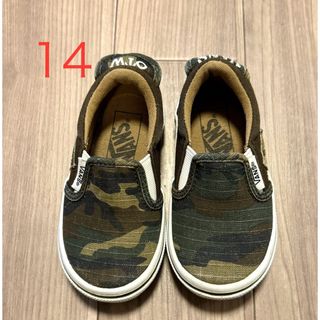 ヴァンズ(VANS)のVANS スニーカー  スリッポン  迷彩  14cm(スニーカー)