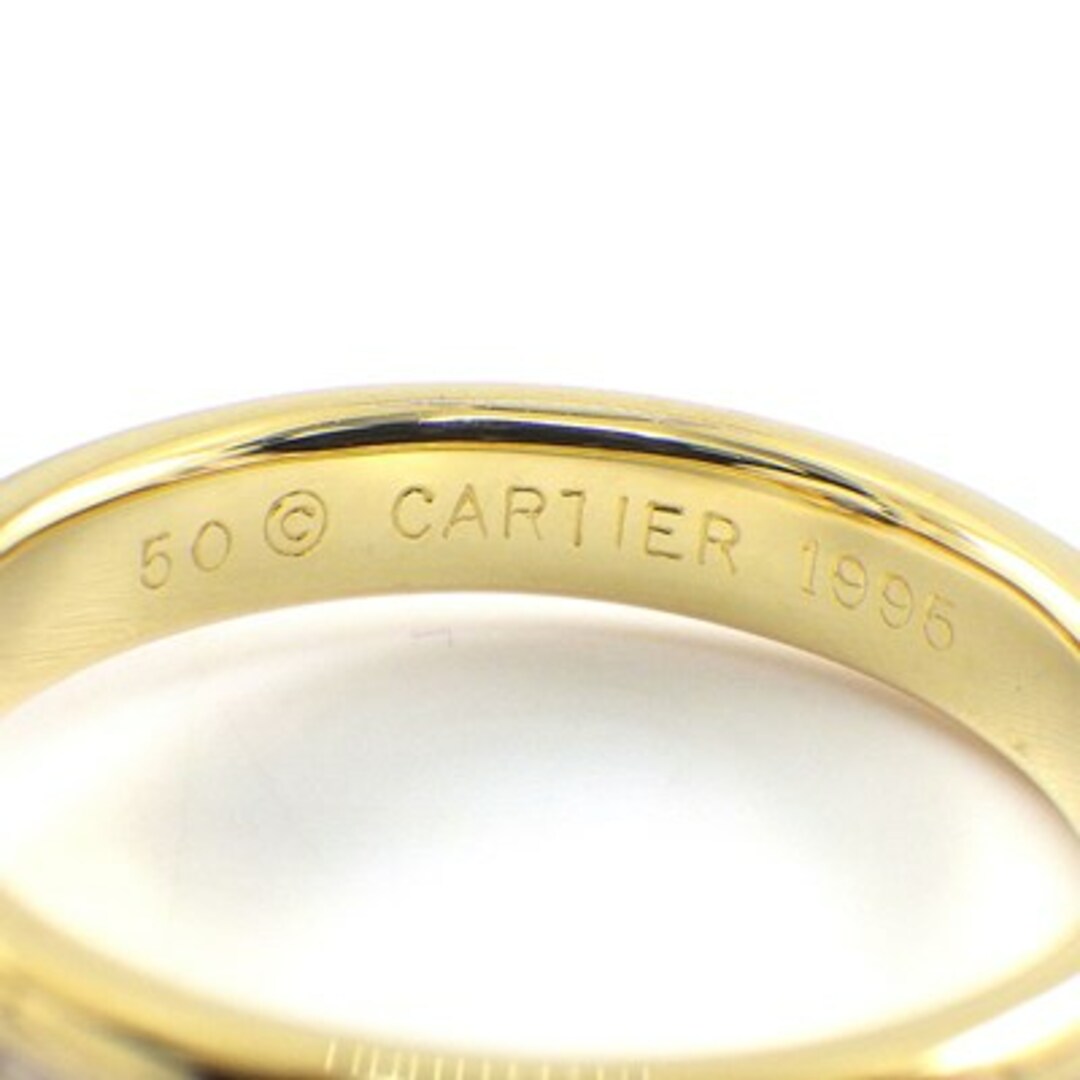 カルティエ Cartier リング モノストーン トリニティ サークル ラウンド スリーカラー 1ポイント サファイア K18PG K18WG  K18YG 9.5号 / #50 【中古】