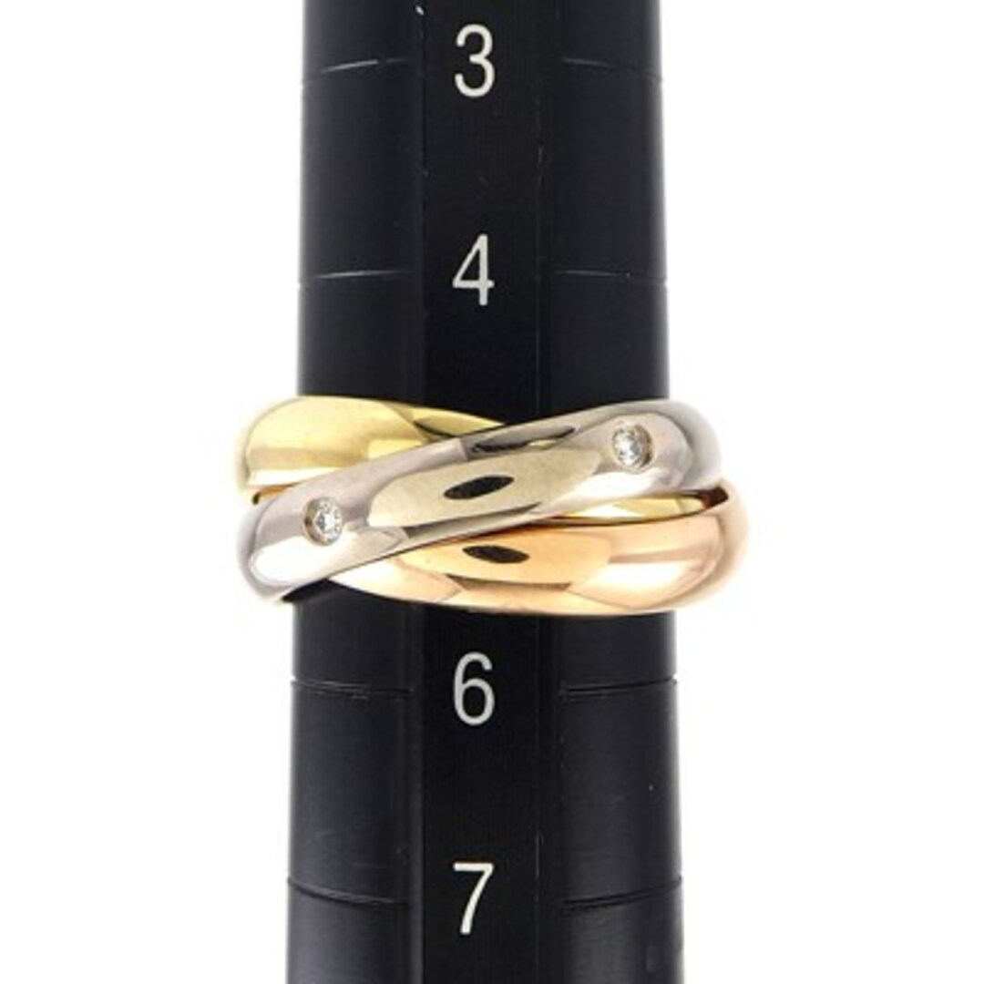 Cartier(カルティエ)のカルティエ Cartier リング トリニティ スリーカラー 5ポイント ダイヤモンド K18PG K18WG K18YG 5号 / #45 【中古】 レディースのアクセサリー(リング(指輪))の商品写真