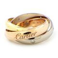 カルティエ Cartier リング トリニティ スリーカラー 5ポイント ダイヤ