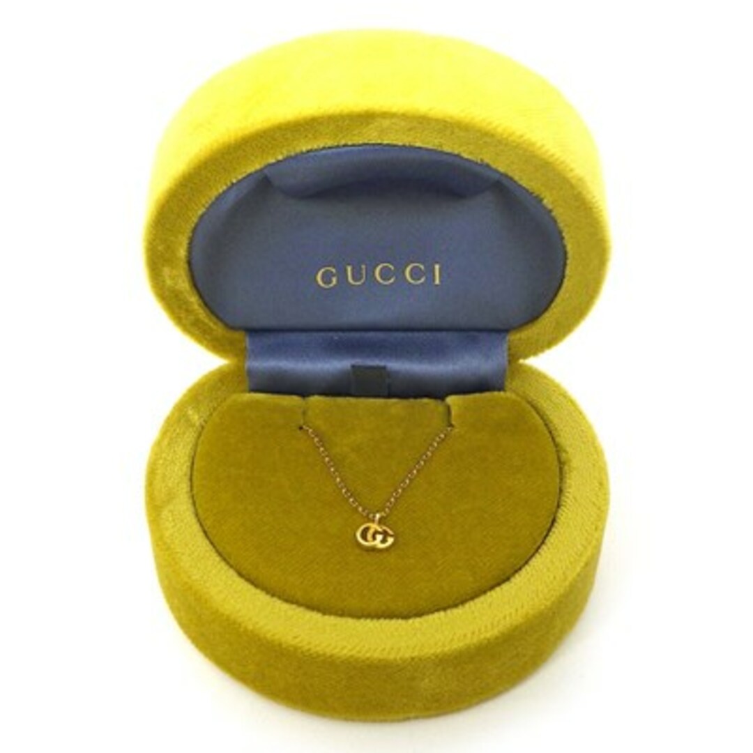 Gucci(グッチ)のグッチ GUCCI ネックレス GG ランニング ロゴ ブルー トパーズ K18YG 【中古】 レディースのアクセサリー(ネックレス)の商品写真