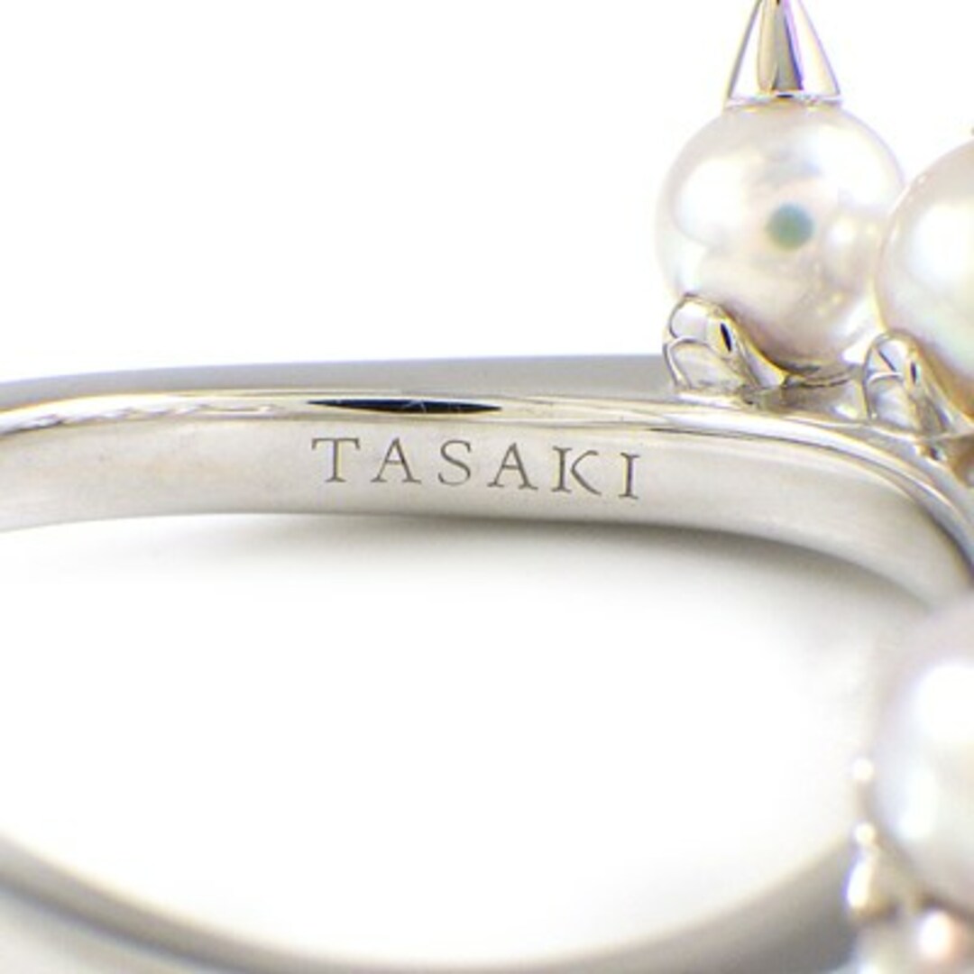 TASAKI(タサキ)のタサキ 田崎真珠 TASAKI リング デインジャー プラス RPI-4844 トゲ あこや真珠 パール 4.2-4.8mm珠 パヴェ ダイヤモンド 計0.09ct K18WG 10.5号 【箱・保付き】 【中古】 レディースのアクセサリー(リング(指輪))の商品写真