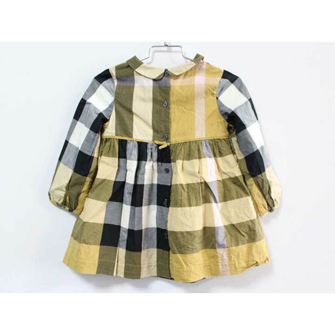 BURBERRY(バーバリー)の【値下げ!】《バーバリー/BURBERRY》98cm 長袖ワンピース マスタードイエロー×黒【中古】子供服 キッズ kids 女の子 春秋 131032 キッズ/ベビー/マタニティのキッズ服女の子用(90cm~)(ワンピース)の商品写真