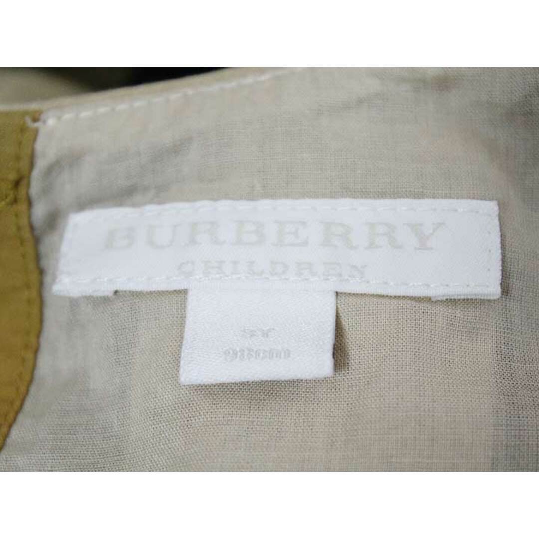 BURBERRY(バーバリー)の【値下げ!】《バーバリー/BURBERRY》98cm 長袖ワンピース マスタードイエロー×黒【中古】子供服 キッズ kids 女の子 春秋 131032 キッズ/ベビー/マタニティのキッズ服女の子用(90cm~)(ワンピース)の商品写真