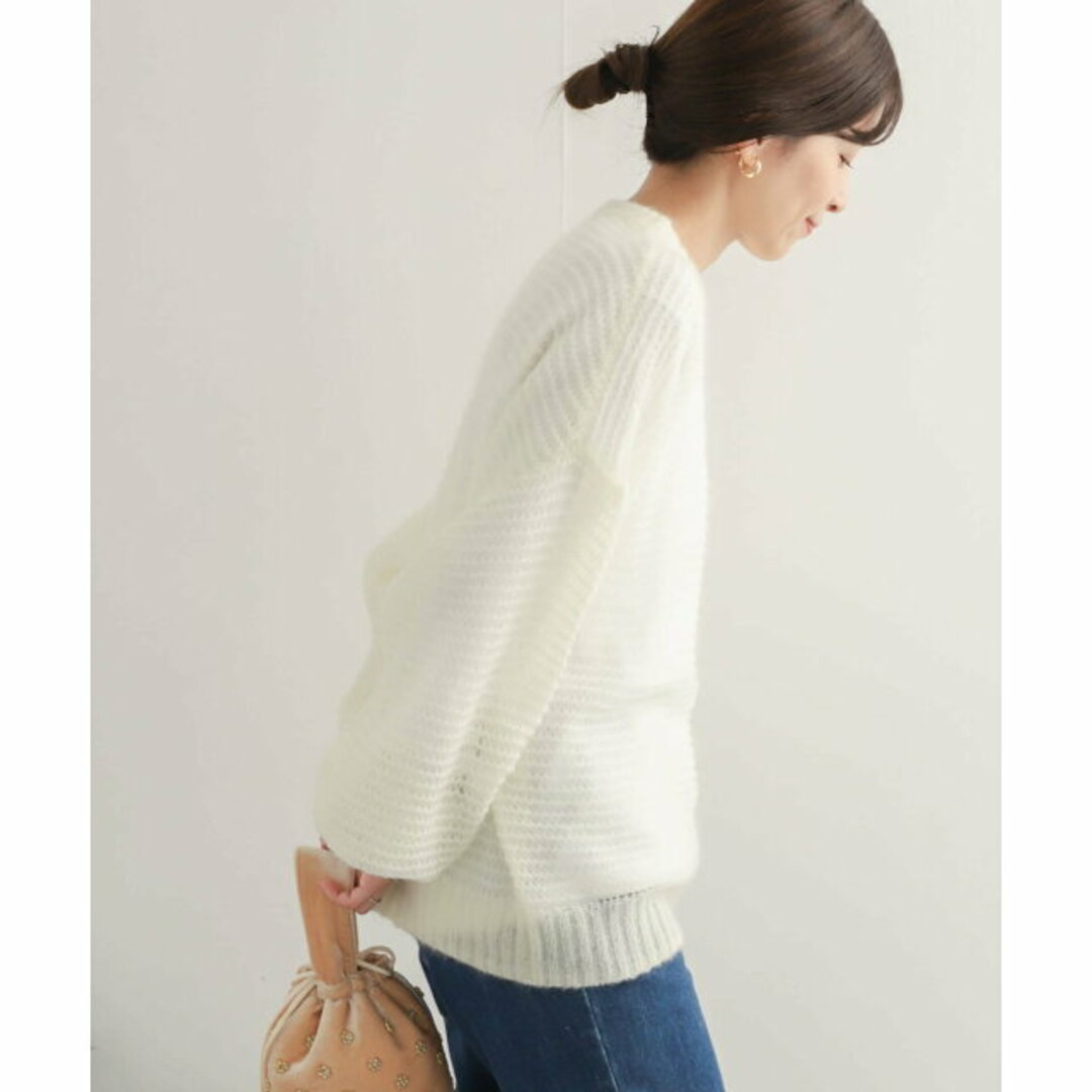 URBAN RESEARCH DOORS(アーバンリサーチドアーズ)の【IVORY】モヘヤミックスローゲージニット レディースのトップス(ニット/セーター)の商品写真