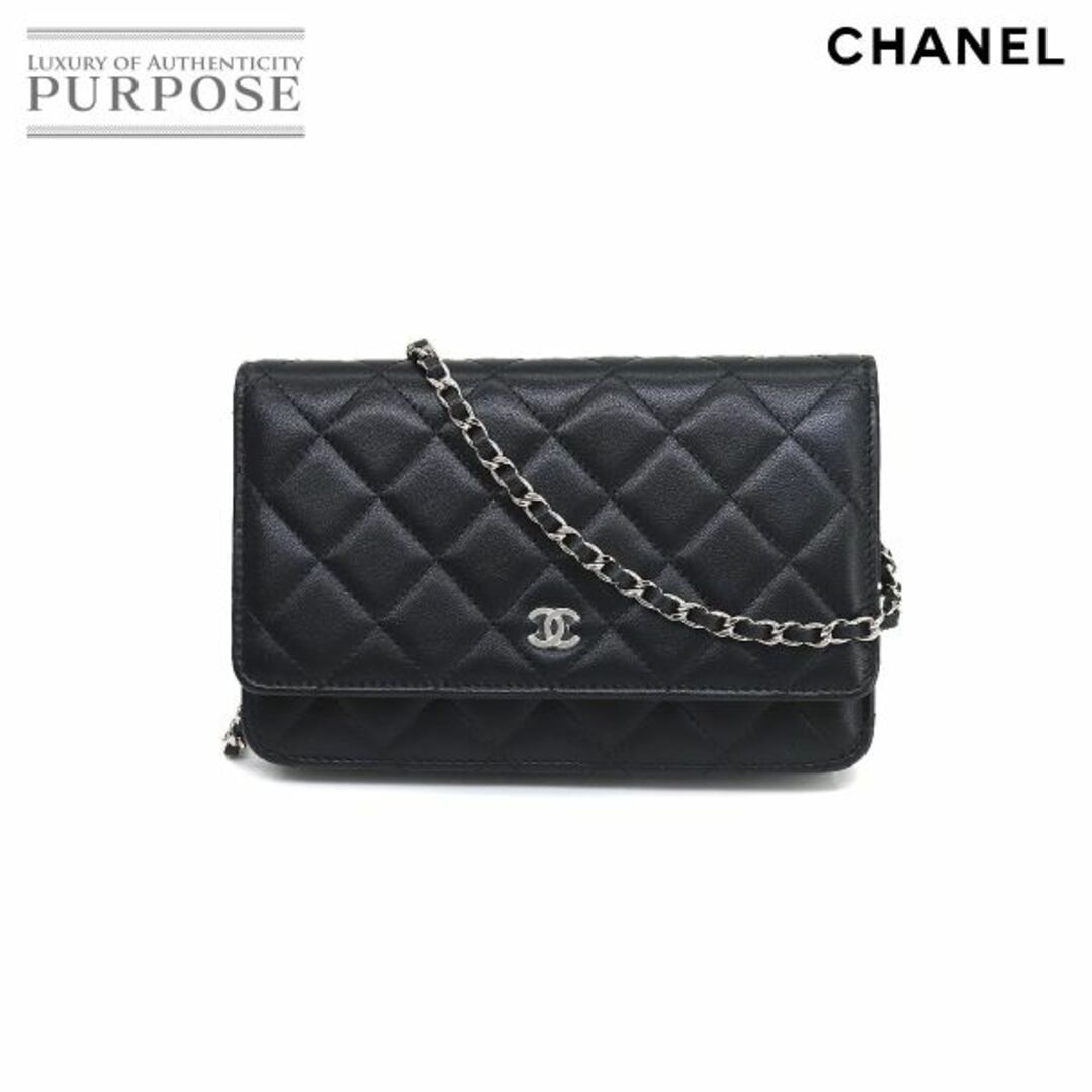 未使用 展示品 シャネル CHANEL マトラッセ チェーン ウォレット 長財布 ブラック AP0250 シルバー 金具 VLP 90194198