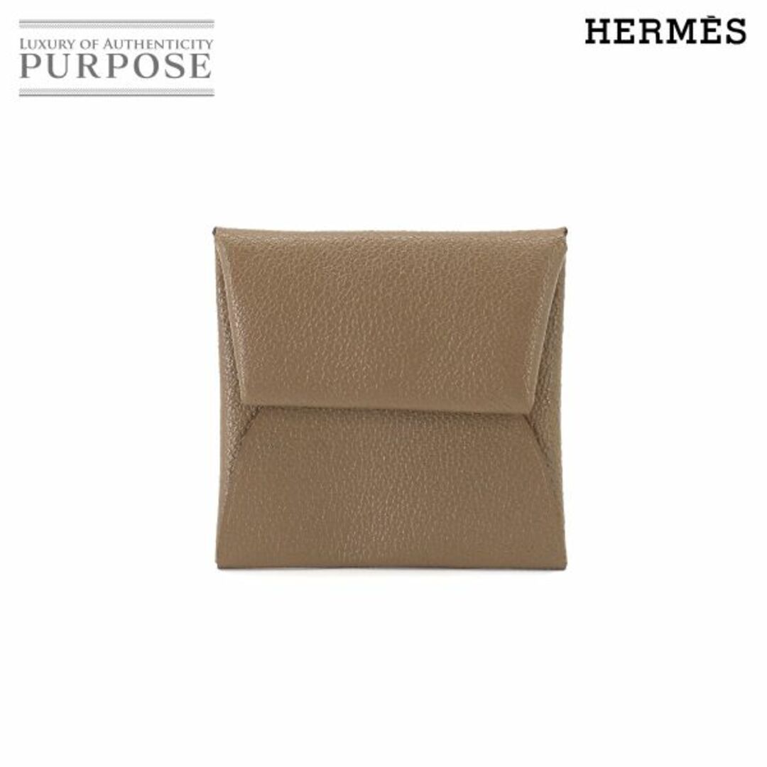 未使用 展示品 エルメス HERMES バスティア コインケース 小銭入れ シェーブル エトゥープ B刻印 シルバー 金具 VLP 90195667