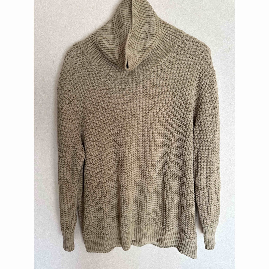 Abyts turtle neck waffl knit beige