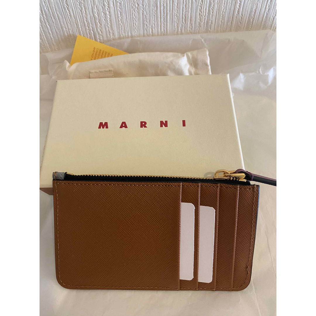 マルニ MARNI  カードケース フラグメントケース　プラム　グレー