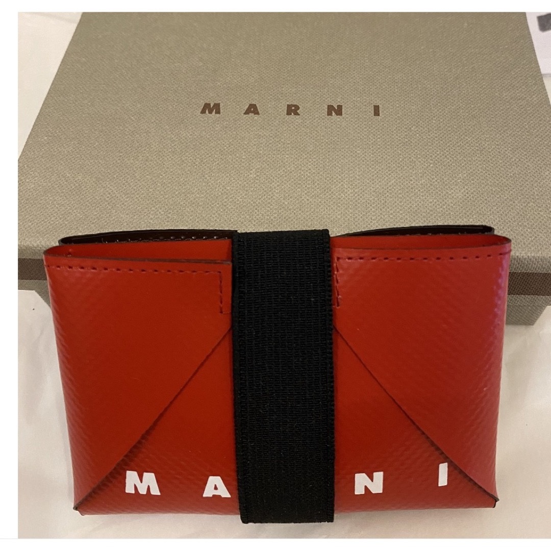 マルニMARNI PVC カードケース origami 名刺入れ レッドマルニパス