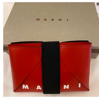 マルニ MARNI  カードケース フラグメントケース ホワイト　ブルー