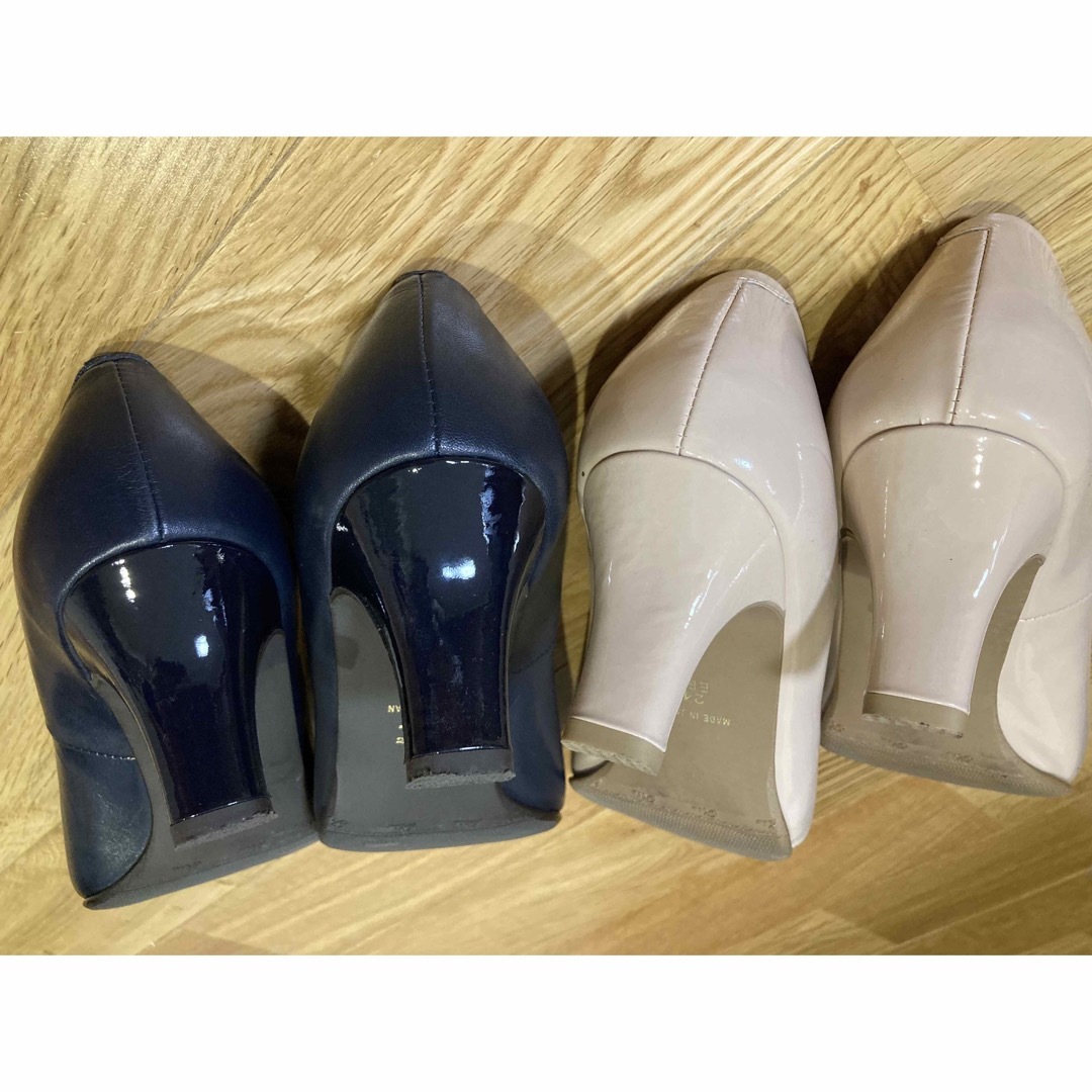 美品 gu パンプス2足セット! 24cm ベージュ ネイビー