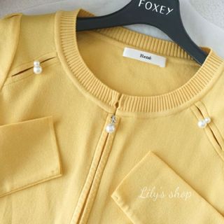 極美品♡ルネ♡肩パール　カーディガン