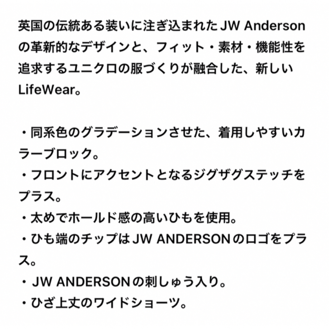 J.W.ANDERSON(ジェイダブリューアンダーソン)のアクティブユーティリティショーツ　jw anderson UNIQLO メンズ メンズのパンツ(ショートパンツ)の商品写真