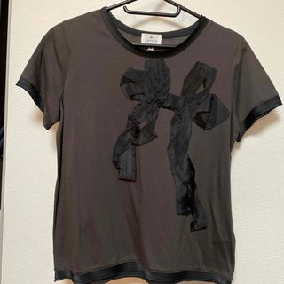 ランバンオンブルー(LANVIN en Bleu)のLANVIN en Bleu  リボンTシャツ(Tシャツ(半袖/袖なし))