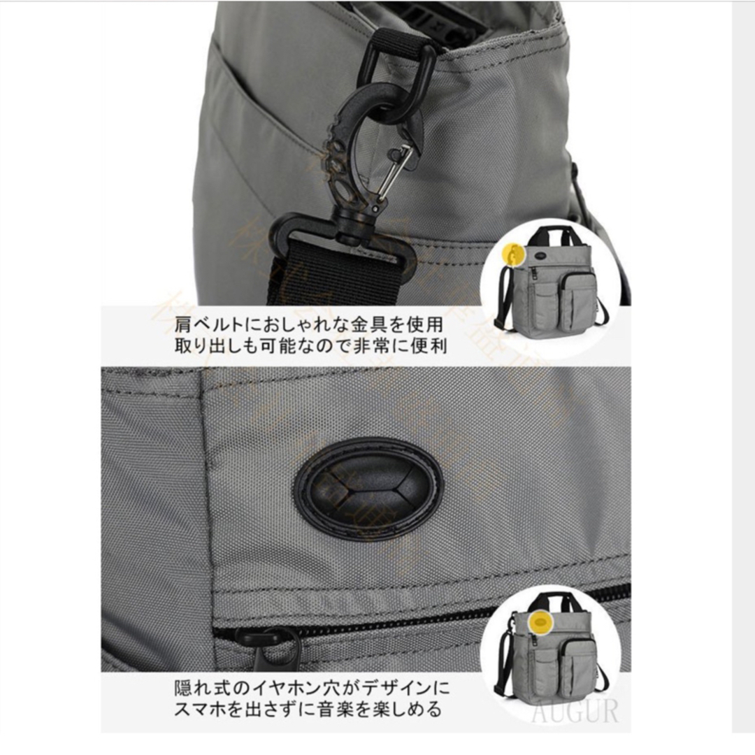 【新品未使用】ショルダーバッグ多機能 軽量 撥水 斜めがけ ビジネスバッグ 9