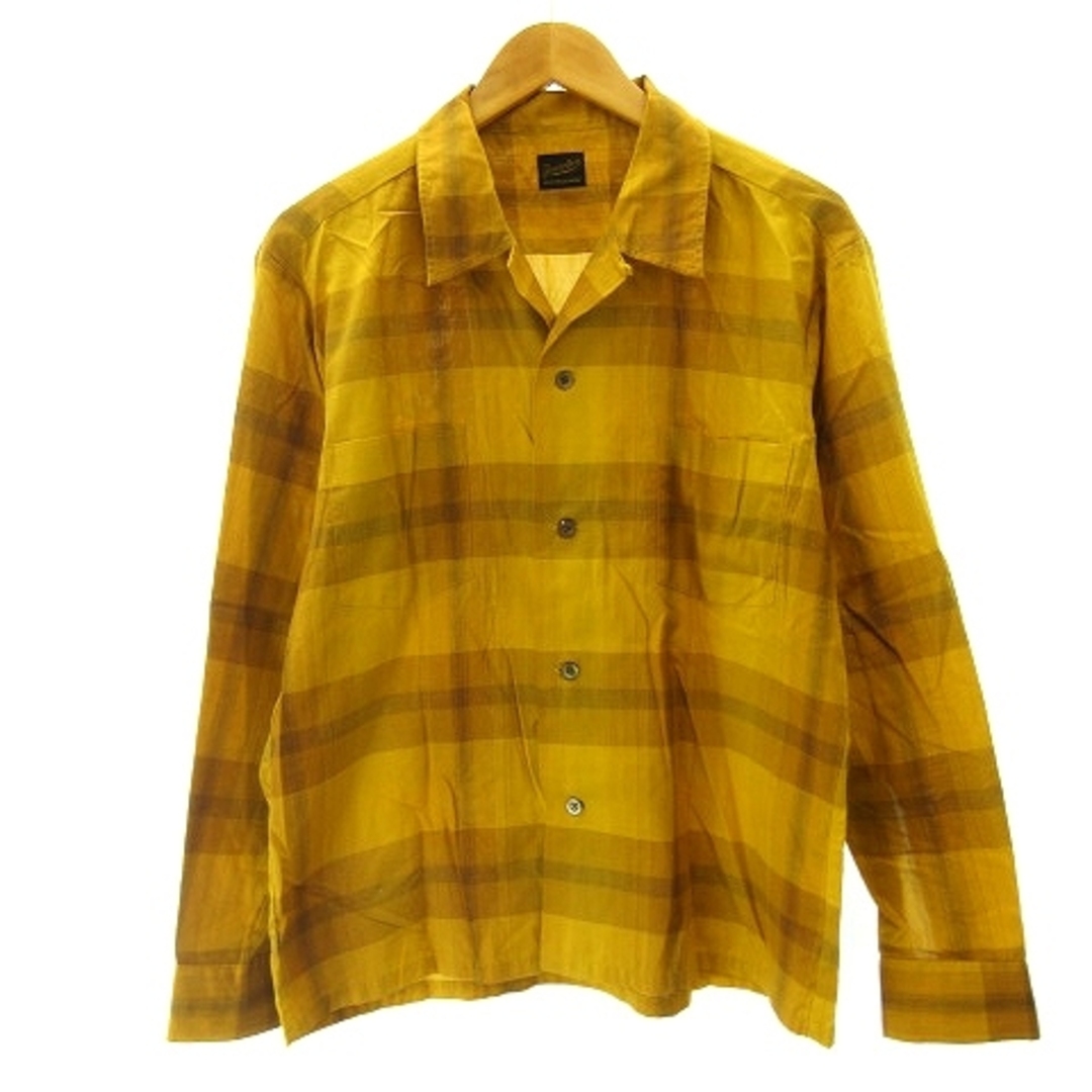 テンダーロイン TENDERLOIN 美品 チェックシャツ 黄色 M STK