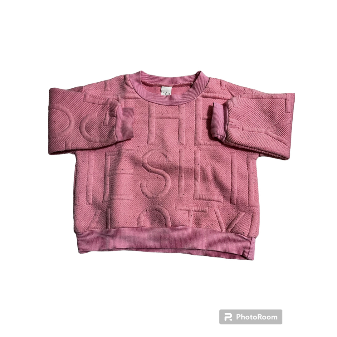 セットアップ SHEIN ピンクグレー キッズ/ベビー/マタニティのキッズ服男の子用(90cm~)(ニット)の商品写真