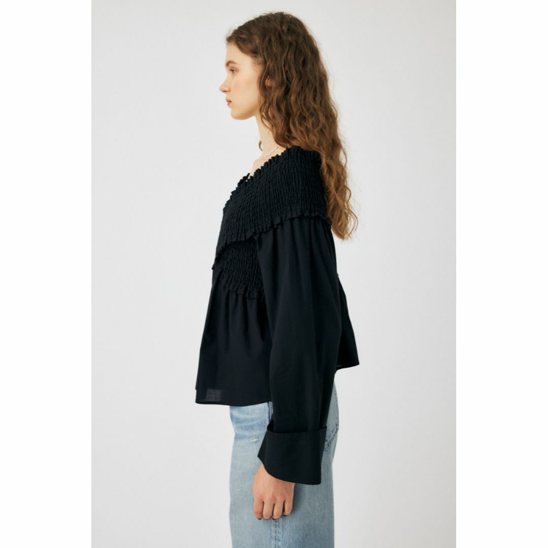 moussy - MOUSSY♡SHIRRING OFF SHOULDER SHIRTの通販 by CREA's shop