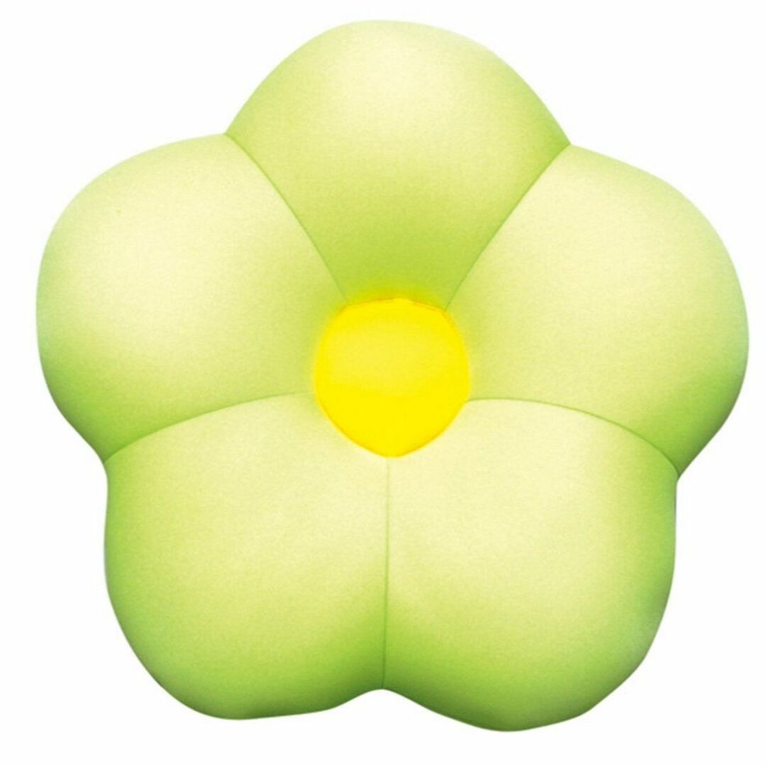 【色: ライトグリーン】MOGUモグ ビーズクッション 花 黄緑 フラワー ライ