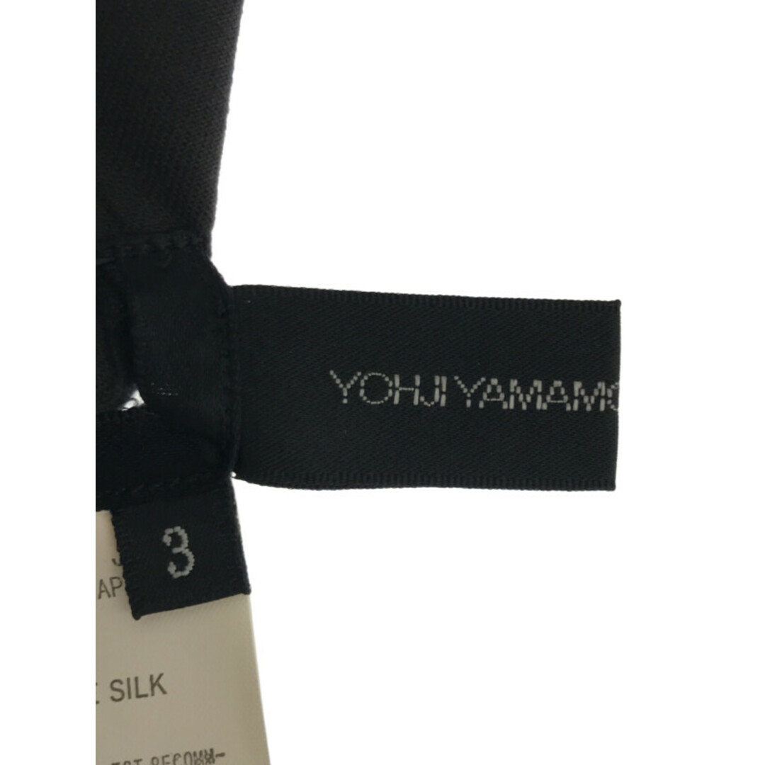 YOHJI YAMAMOTO +NOIR ヨウジヤマモト プリュスノアール シルクドレープロングスカート ブラック 3