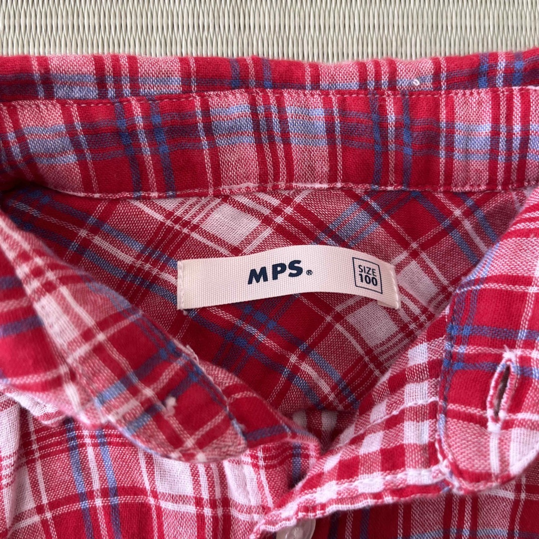 MPS(エムピーエス)のMPSネルシャツ　100cm キッズ/ベビー/マタニティのキッズ服男の子用(90cm~)(Tシャツ/カットソー)の商品写真