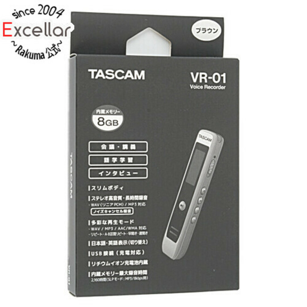 TASCAM　リニアPCM対応 ICレコーダー　VR-01-BR　ブラウン　未使用