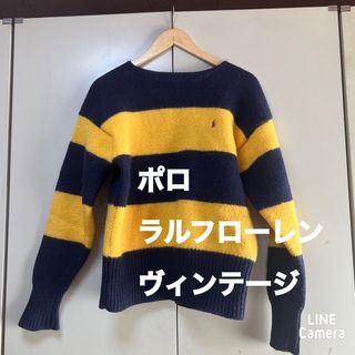 ポロラルフローレン(POLO RALPH LAUREN)のポロ　ラルフローレン　圧縮ニット　L ヴィンテージ(ニット/セーター)