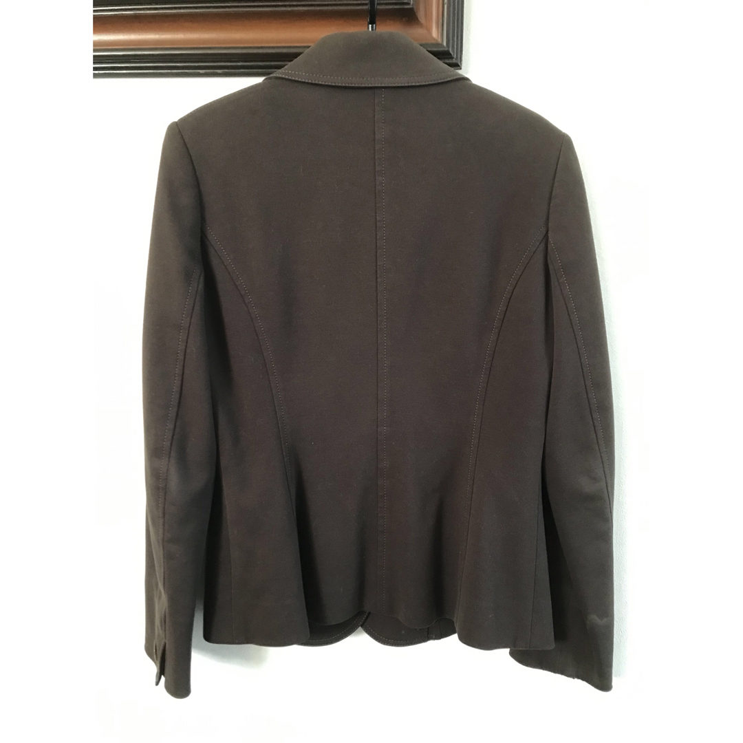ブラウン テーラードジャケット　L レディースのジャケット/アウター(テーラードジャケット)の商品写真