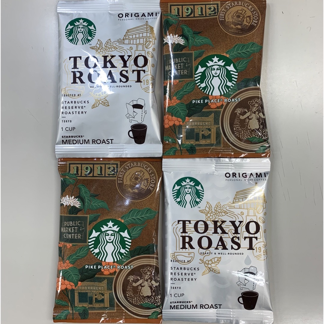 Starbucks Coffee(スターバックスコーヒー)のドリップ2種を計4パック❤️スターバックス★TOKYO ROASTパイクプレイス 食品/飲料/酒の飲料(コーヒー)の商品写真